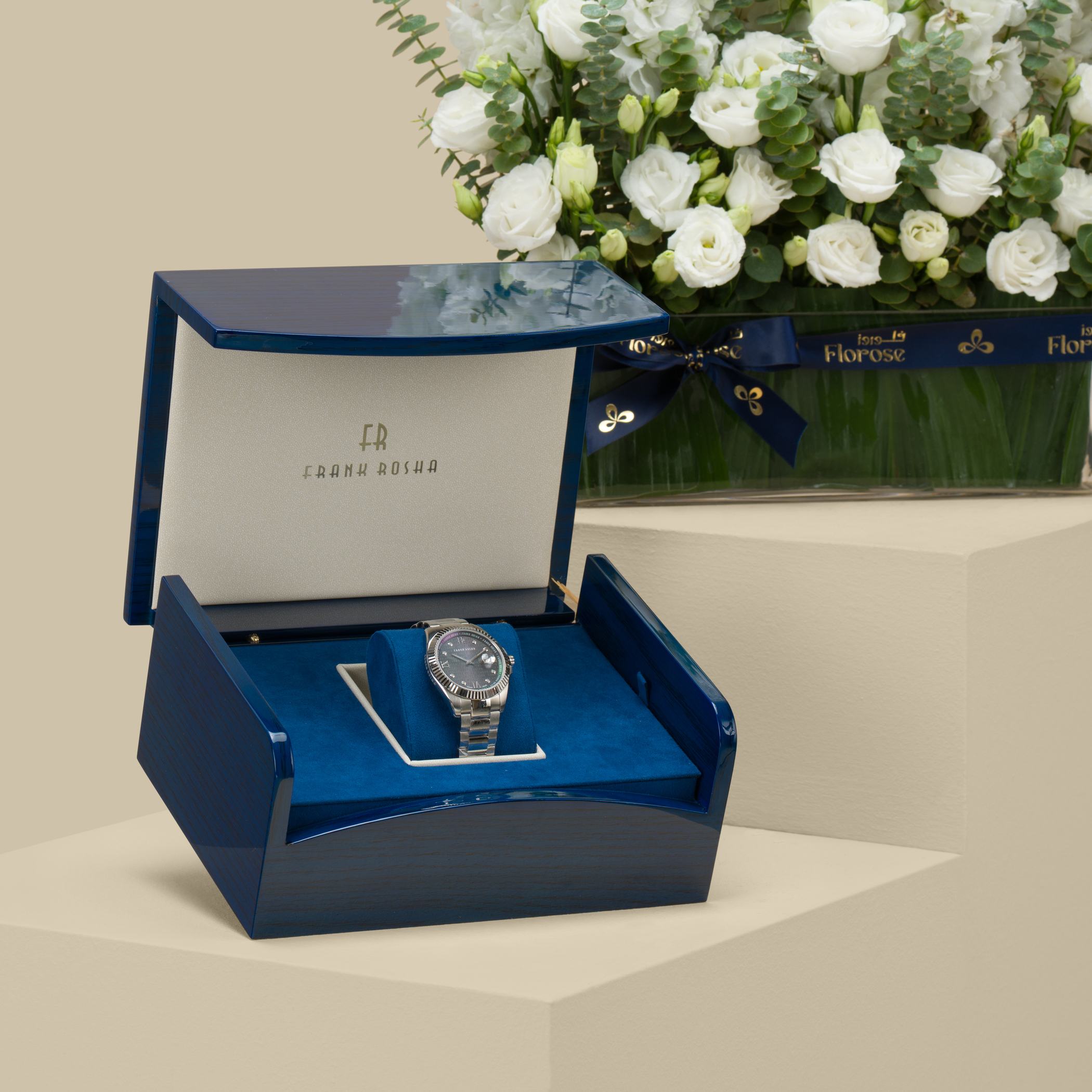 Frank Rosha Diamond Men's Watch | Ice Crystals Rec Vase Frank Rosha Diamond Men's Watch | Ice Crystals Rec Vase