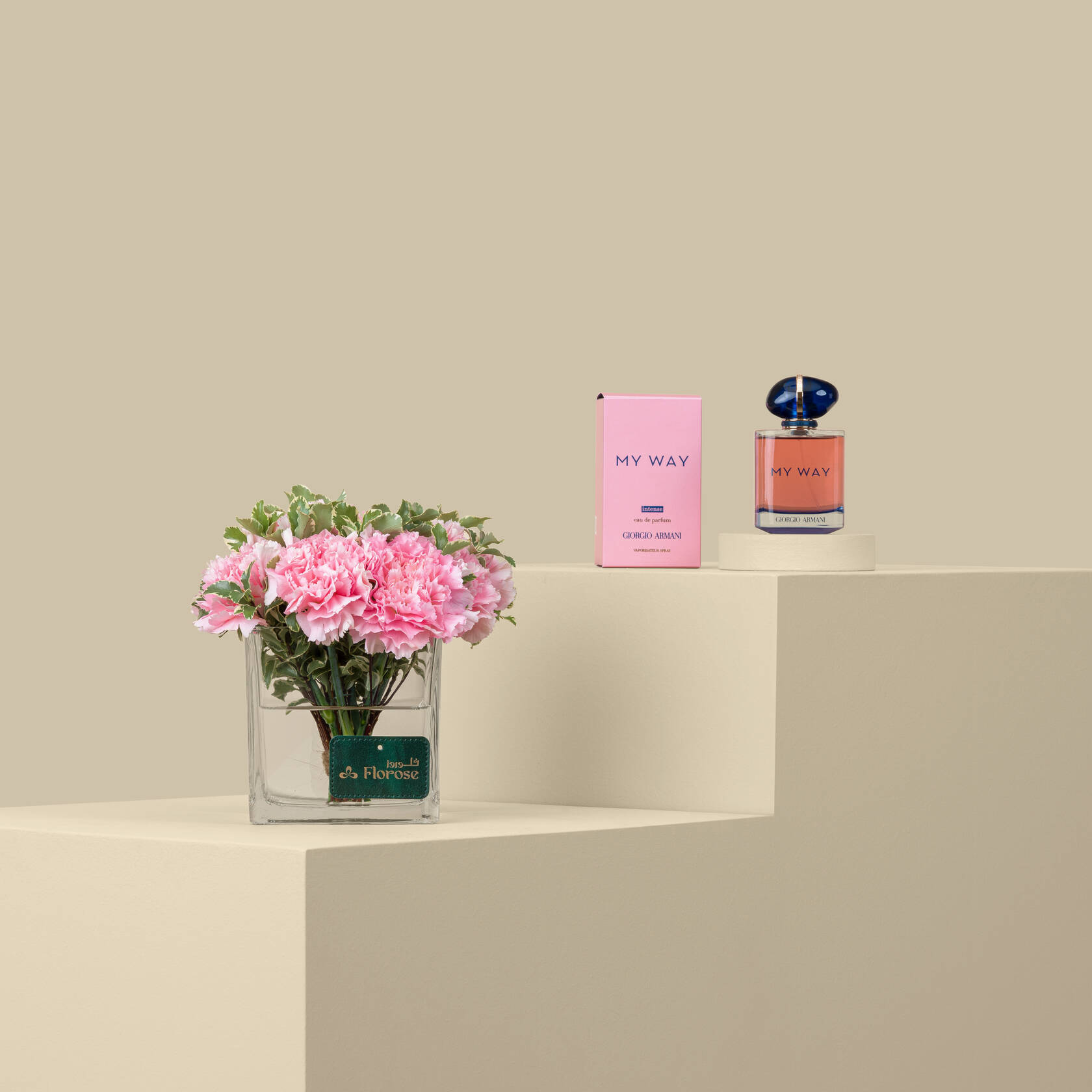 Giorgio Armani My Way Intense EDP | Pink Flowers Vase Giorgio Armani My Way Intense EDP | Pink Flowers Vase