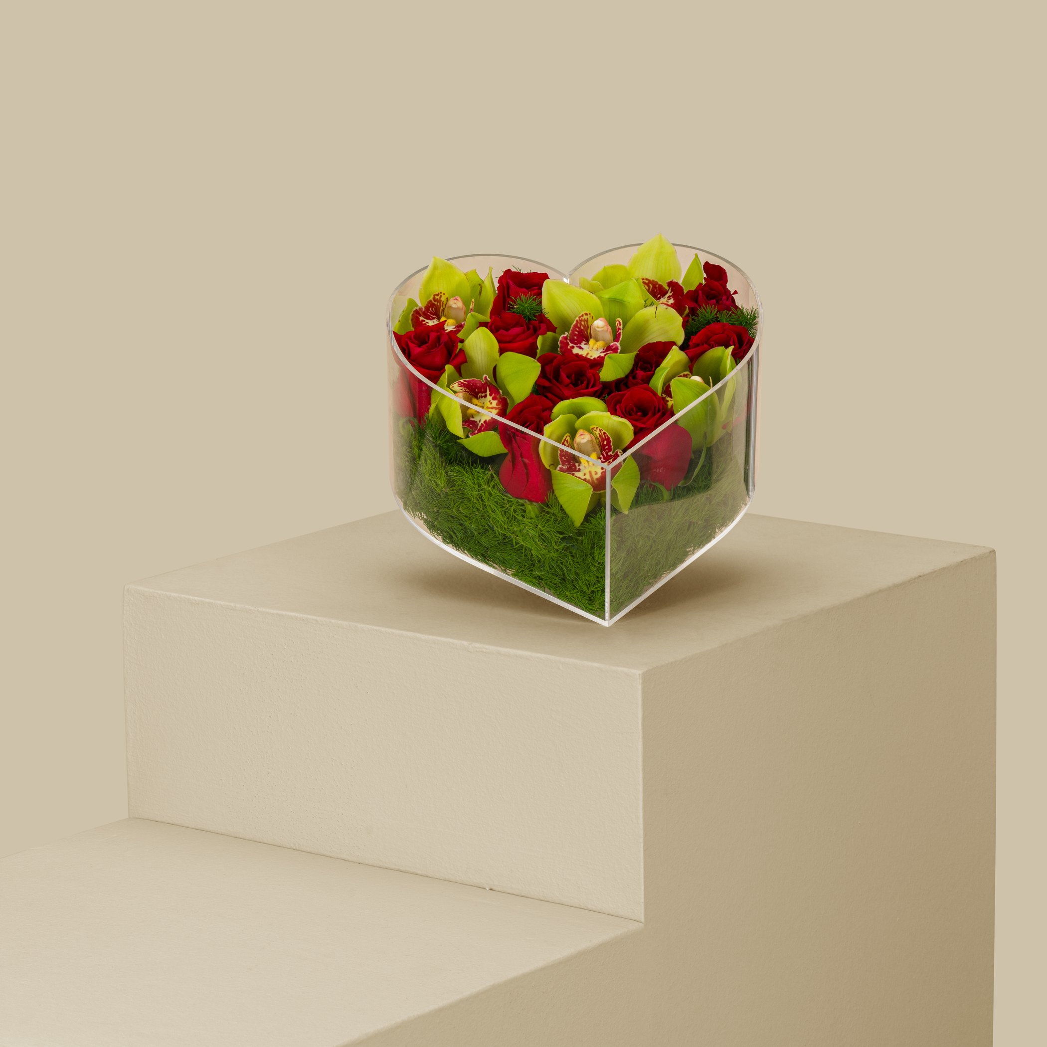 Acrylic Box Heart of Flowers Acrylic Box Heart of Flowers