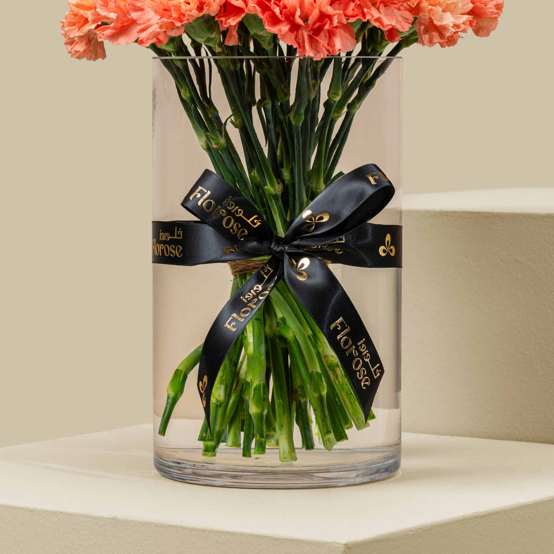 Orange Carnation Vase Orange Carnation Vase