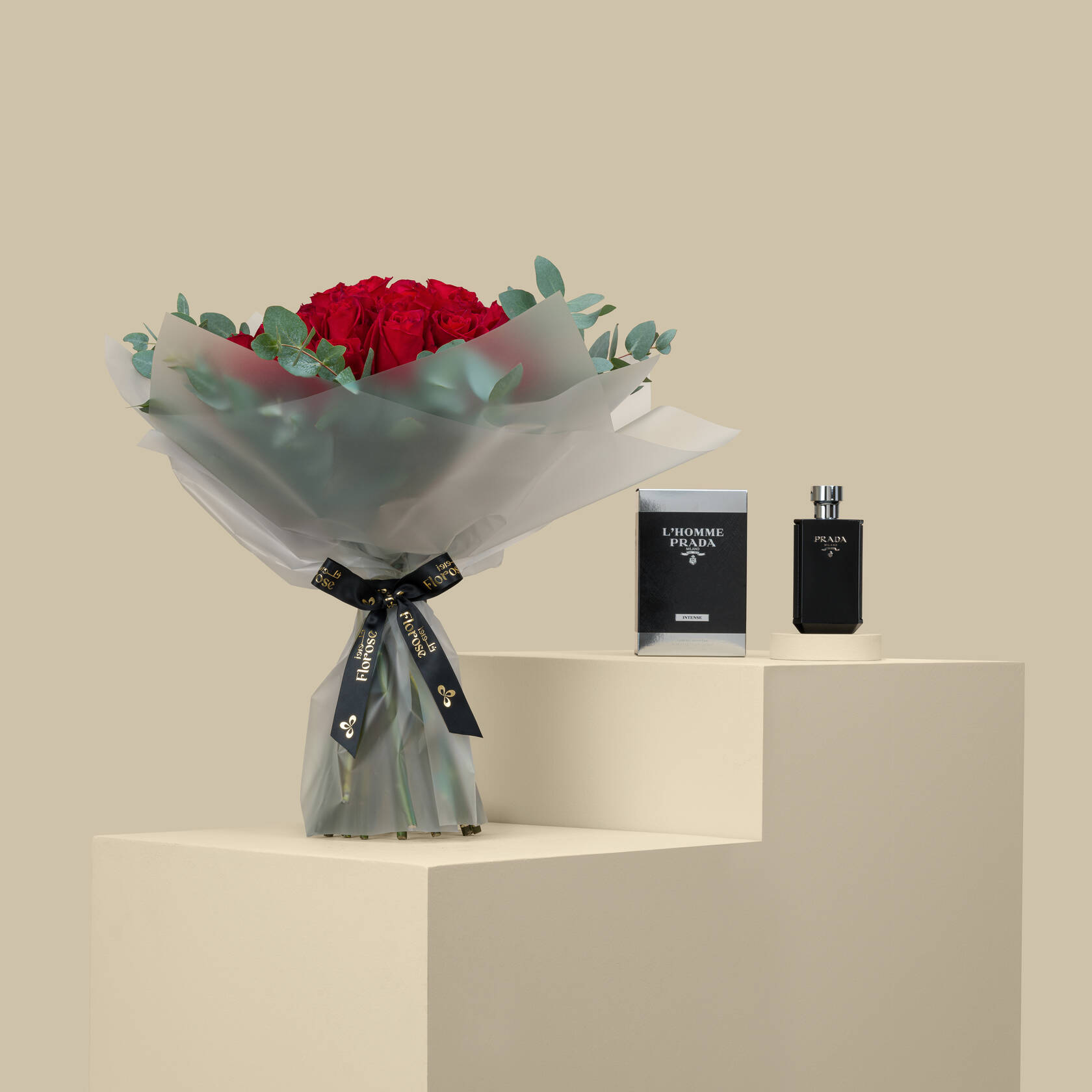 Prada L’Homme Intense EDT | Ever Red Rose Bouquet Prada L’Homme Intense EDT | Ever Red Rose Bouquet