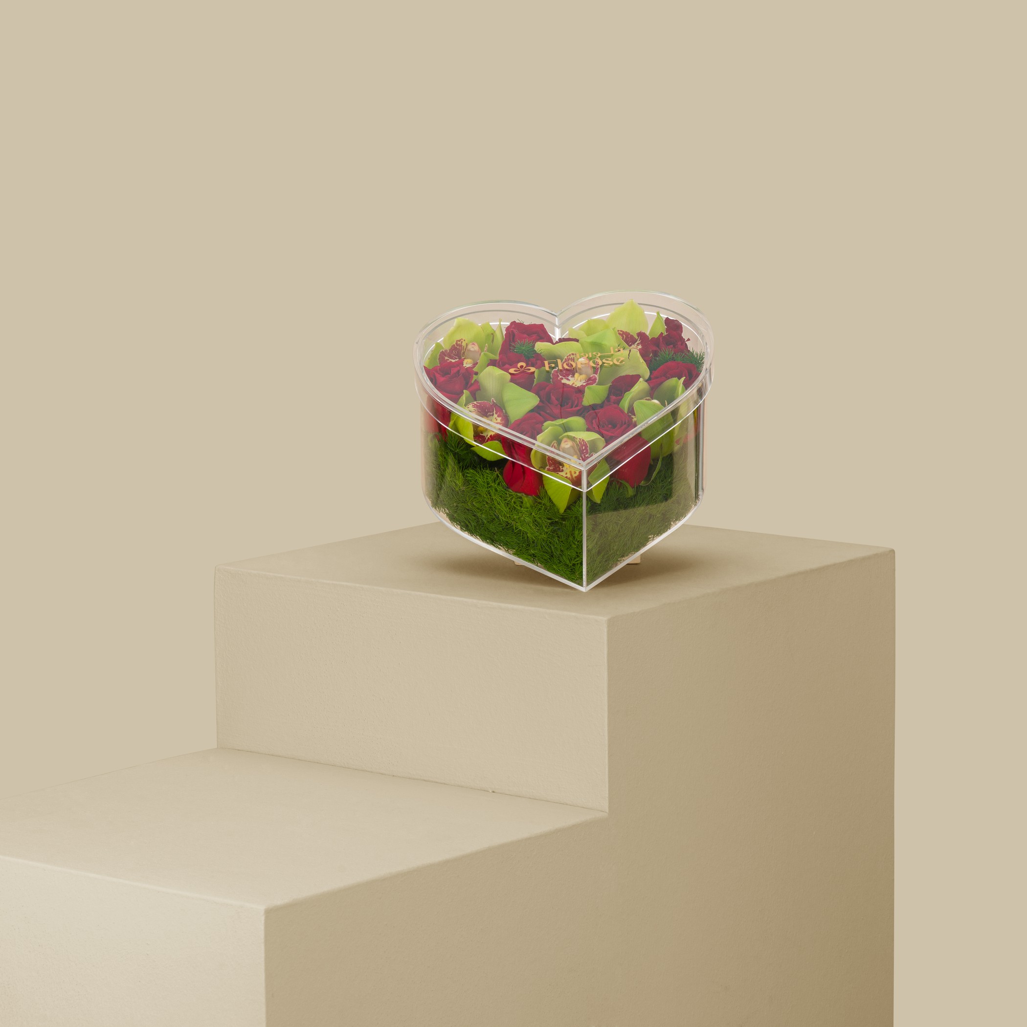 Acrylic Box Heart of Flowers Acrylic Box Heart of Flowers