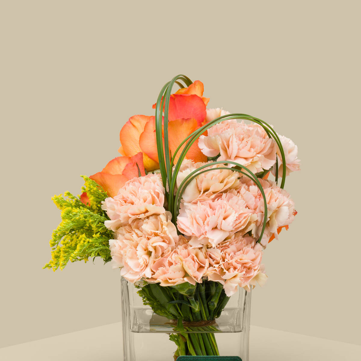 Peachy Bloom Square Vase Peachy Bloom Square Vase