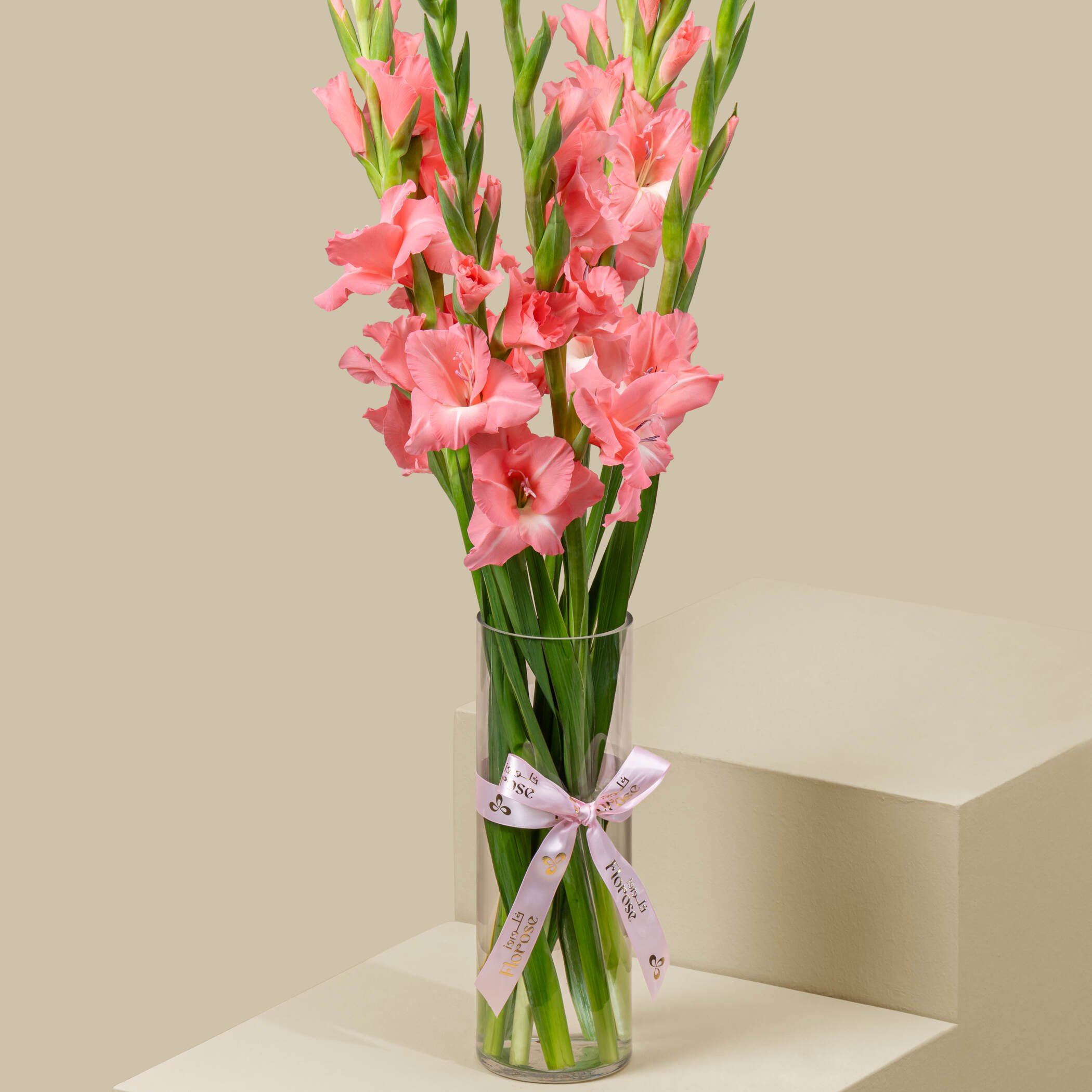 Peach Gladiolus Vase Peach Gladiolus Vase