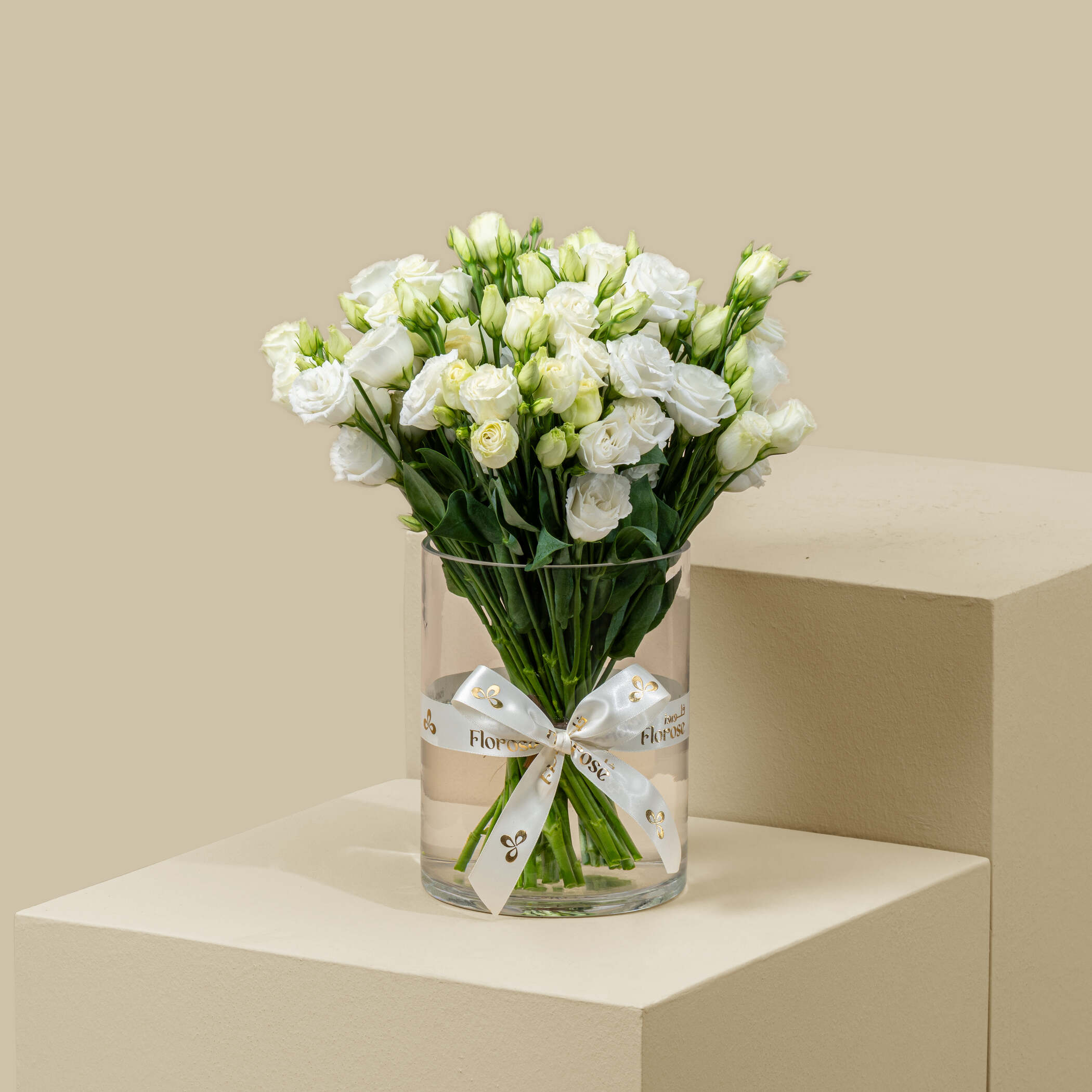 White Eustoma Vase White Eustoma Vase