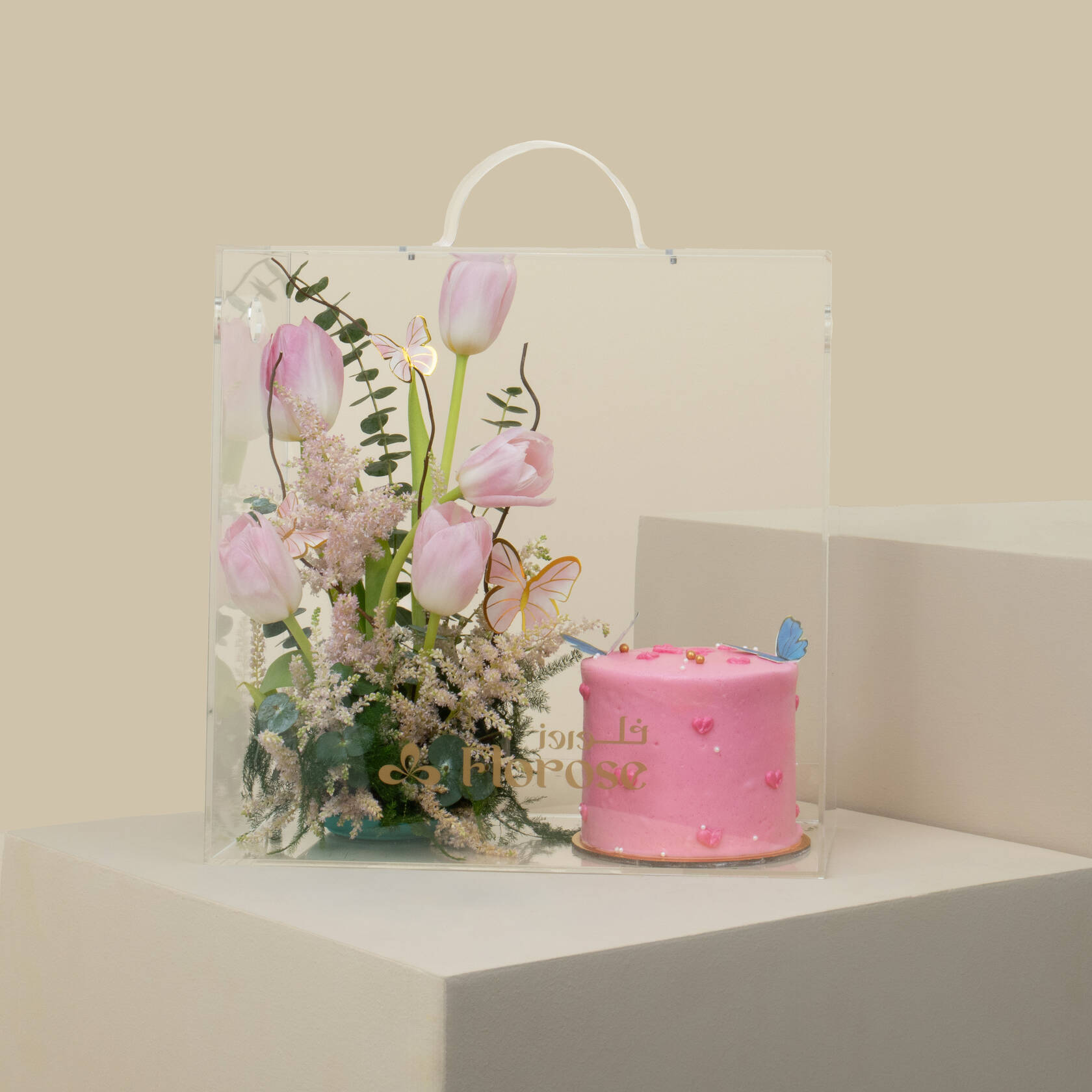Helen 22 Birthday Cake | Elegant Presence Acrylic Box Helen 22 Birthday Cake | Elegant Presence Acrylic Box