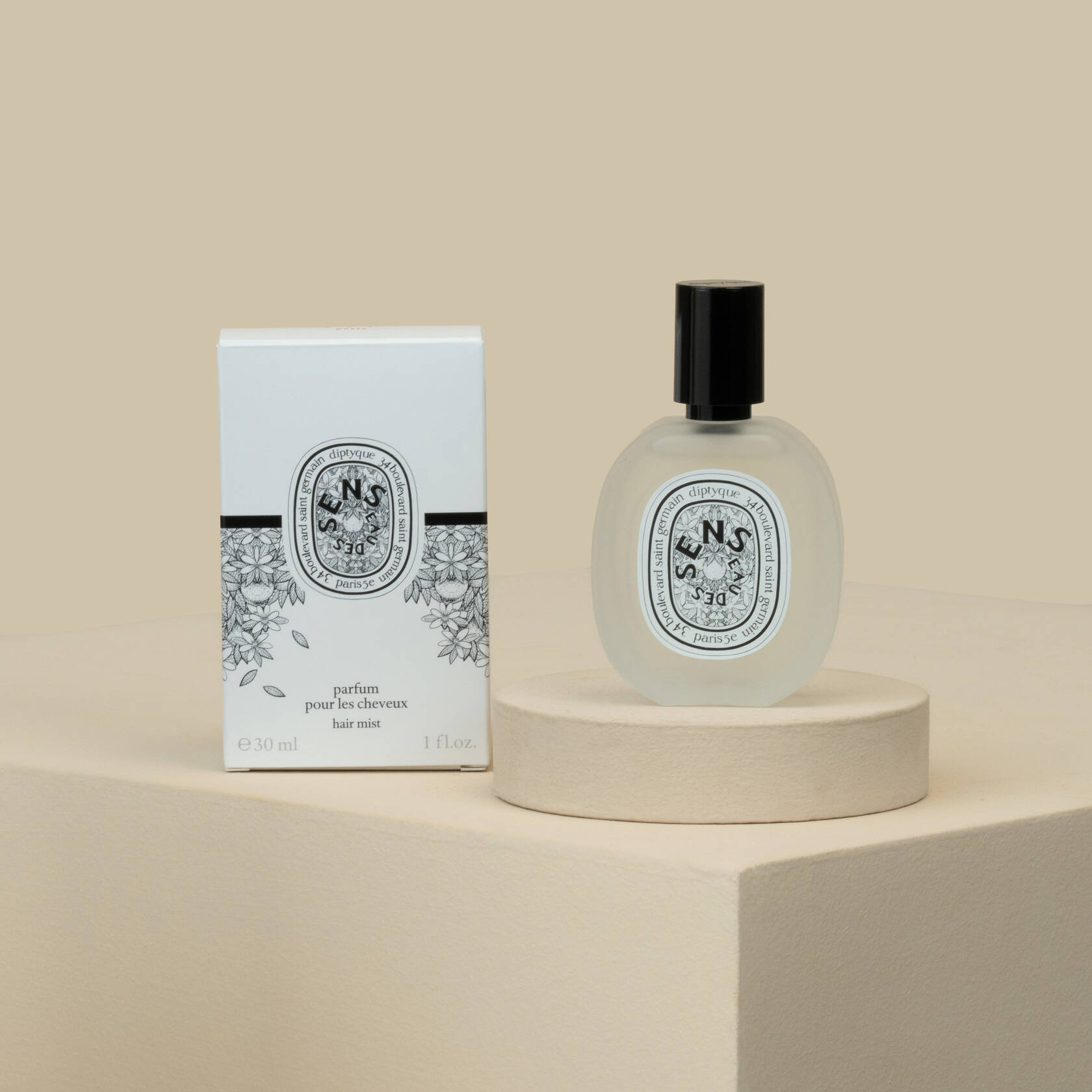 Diptyque Eau De Sens Hair Mist | Unique Beauty Square Vase Diptyque Eau De Sens Hair Mist | Unique Beauty Square Vase
