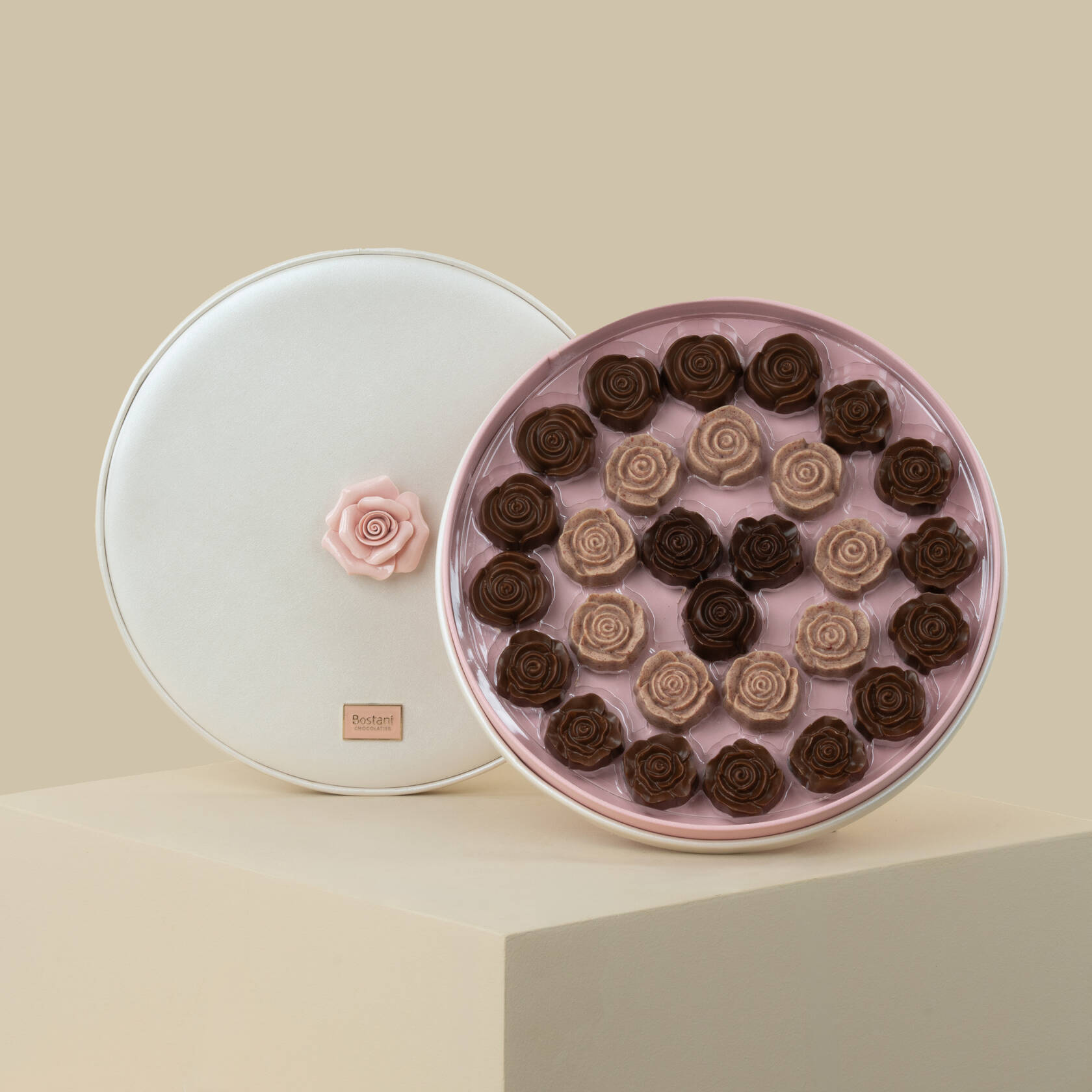 Bostani | Large Box 28 Pcs Of Rose Chocolates Bostani | Large Box 28 Pcs Of Rose Chocolates