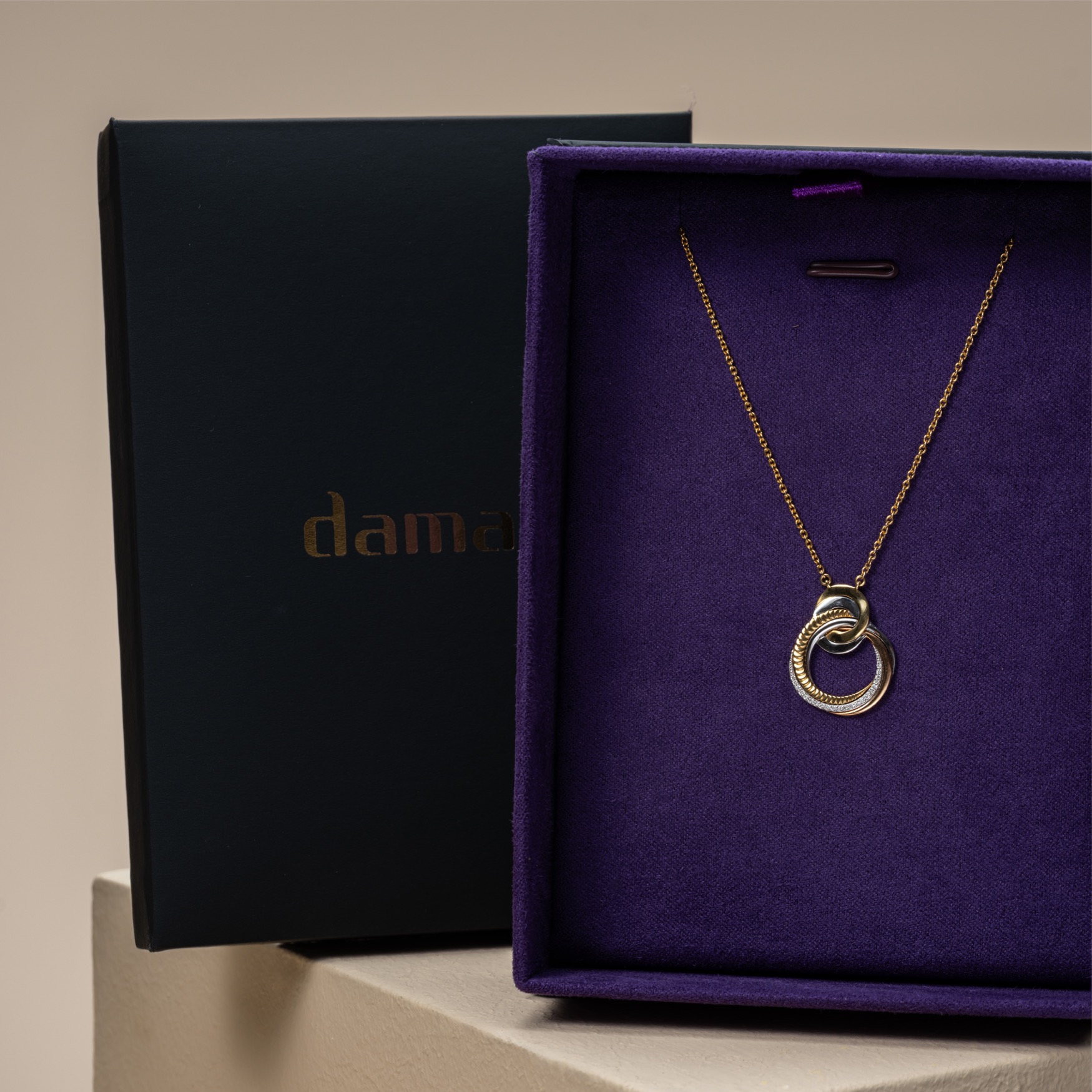 Damas | Revolve Trio Gold Necklace with Diamonds Damas | Revolve Trio Gold Necklace with Diamonds