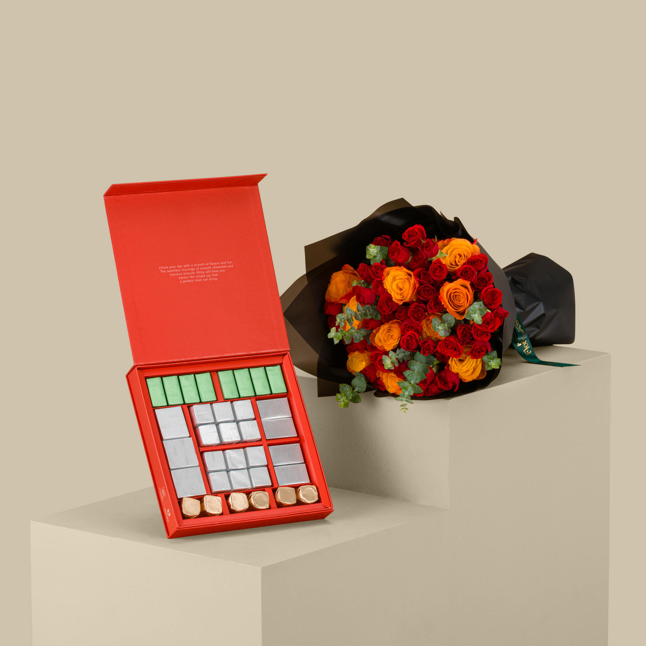 Patchi Les Choco Biscuits | Scarlet Reverence Bouquet Patchi Les Choco Biscuits | Scarlet Reverence Bouquet