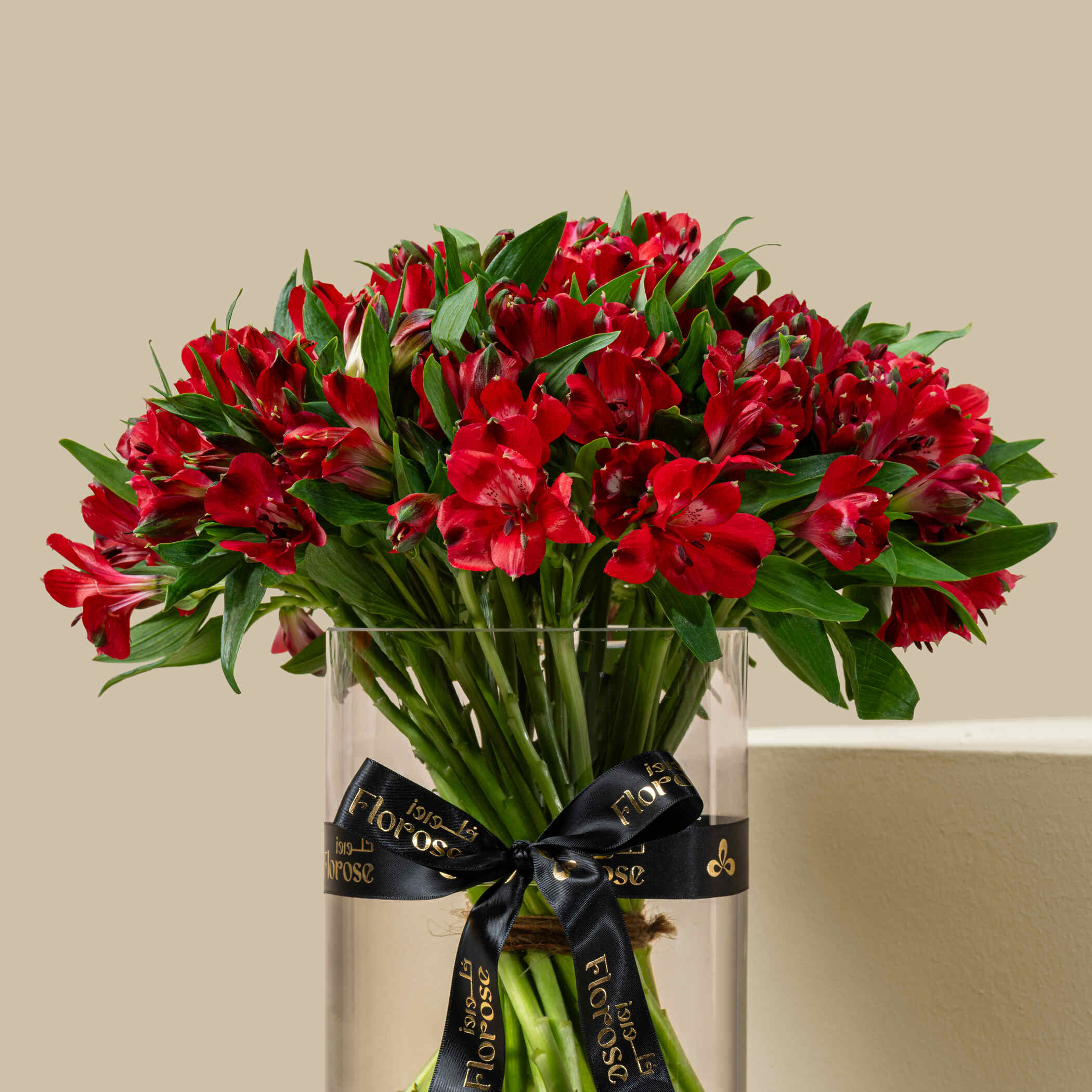 Red Alstroemeria Vase Red Alstroemeria Vase