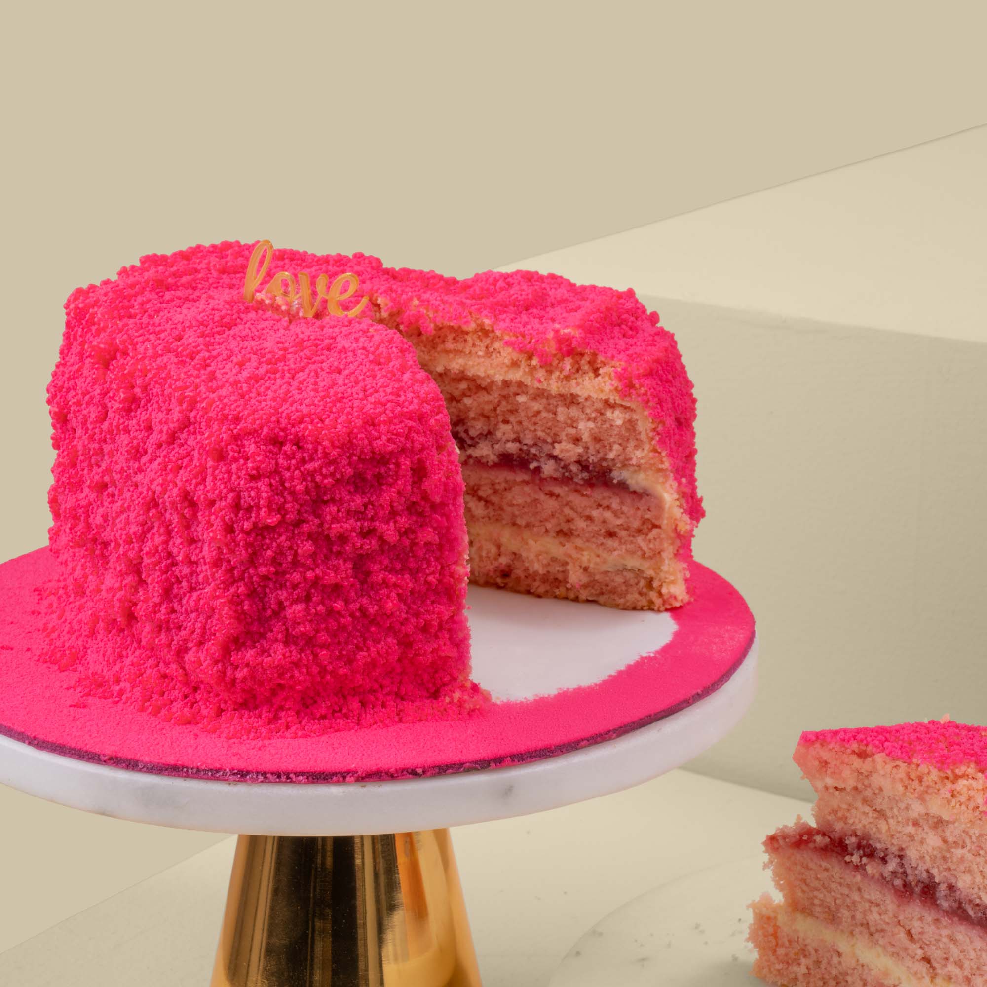 Sweet Atelier | Love Small Cake | Pink Grace Vase Sweet Atelier | Love Small Cake | Pink Grace Vase