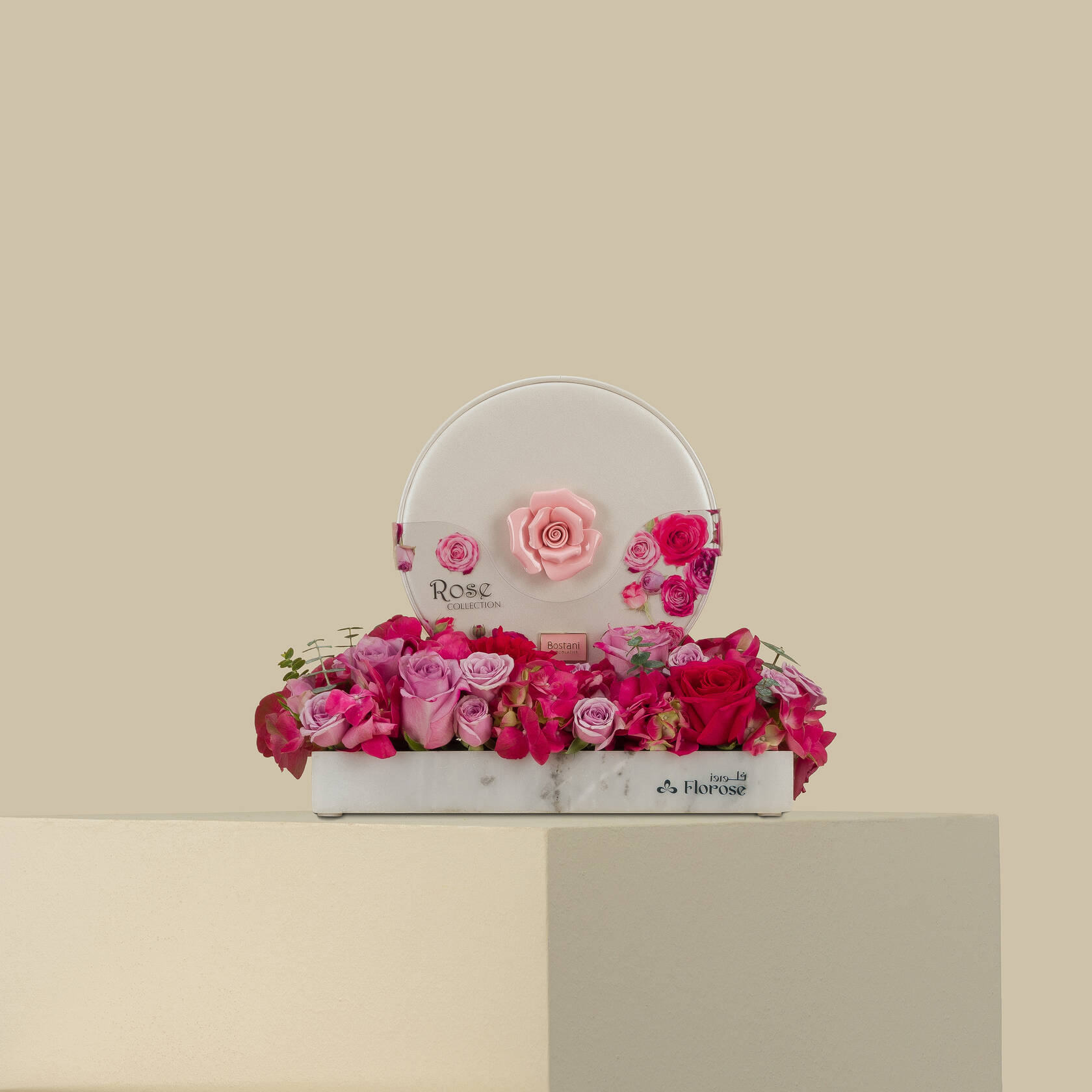 Bostani Medium Box Of Rose Chocolates | Flowers Of Feminine Touch Bostani Medium Box Of Rose Chocolates | Flowers Of Feminine Touch