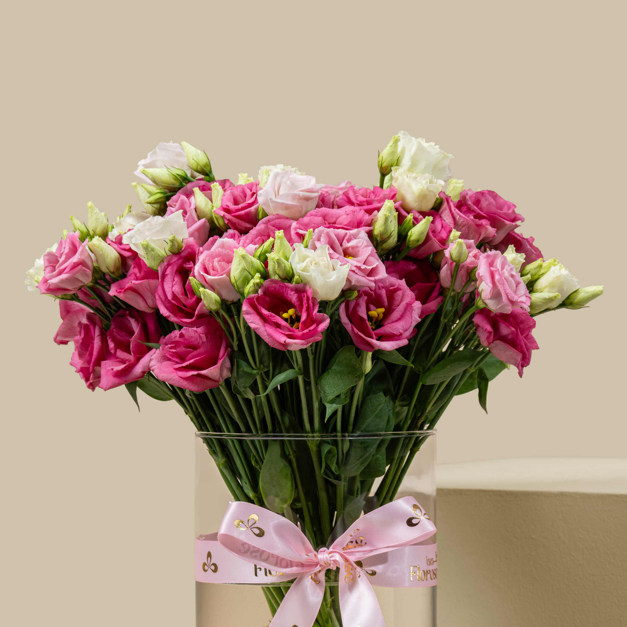 Pink Eustoma Vase Pink Eustoma Vase
