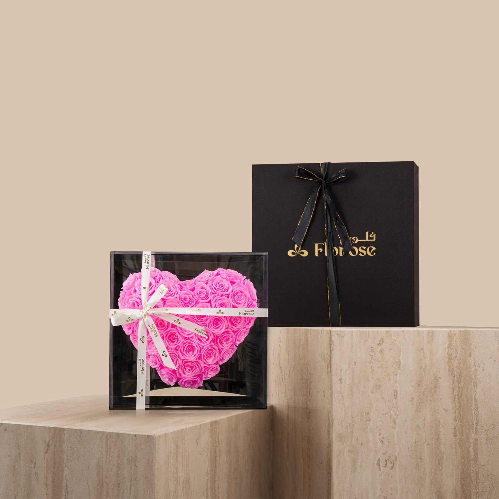 Pink Heart Preserved Roses Pink Heart Preserved Roses