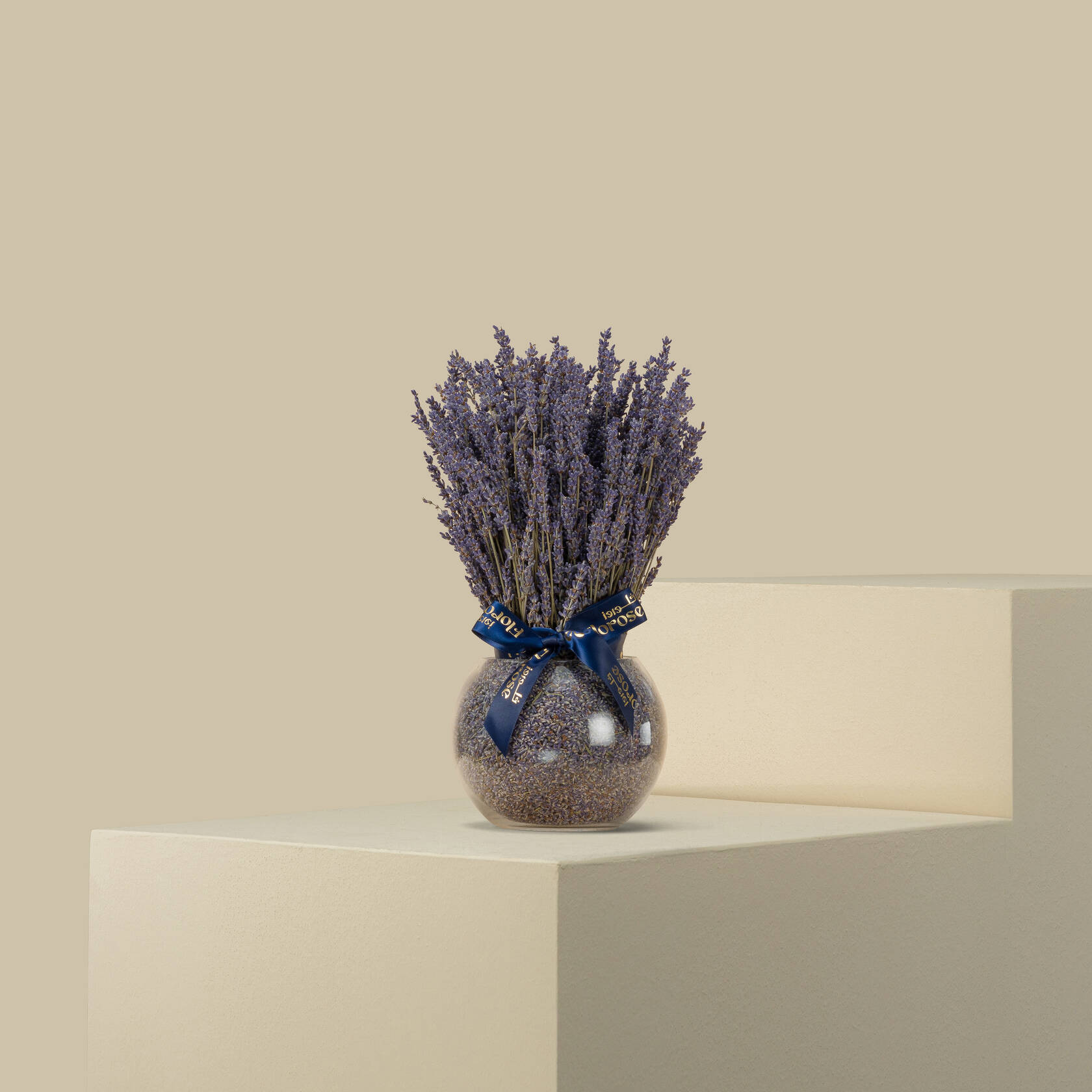 Dry Lavender Round Vase Dry Lavender Round Vase
