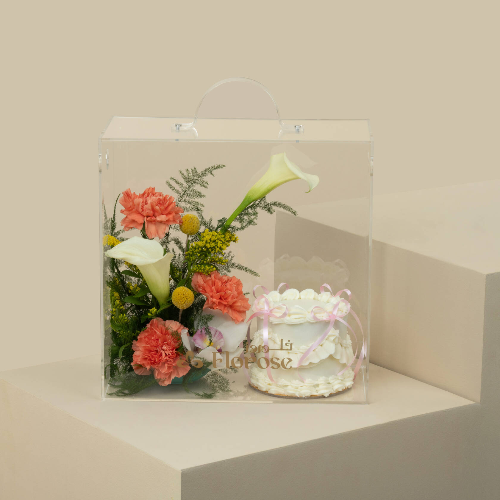 Helen Vionka Cake | Autumn Bloom Acrylic Box Helen Vionka Cake | Autumn Bloom Acrylic Box