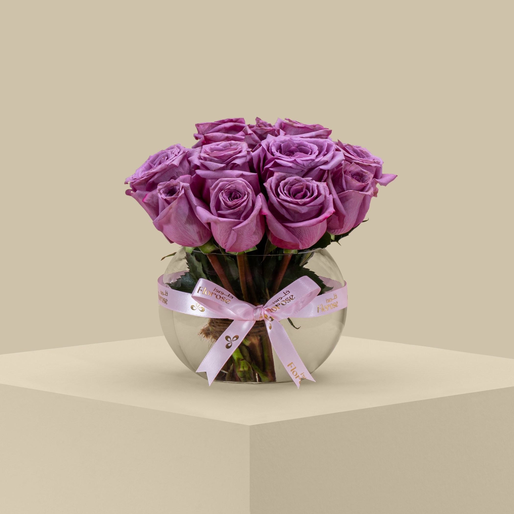 Stunning Rose Vase Purple | 15 Flowers Stunning Rose Vase Purple | 15 Flowers