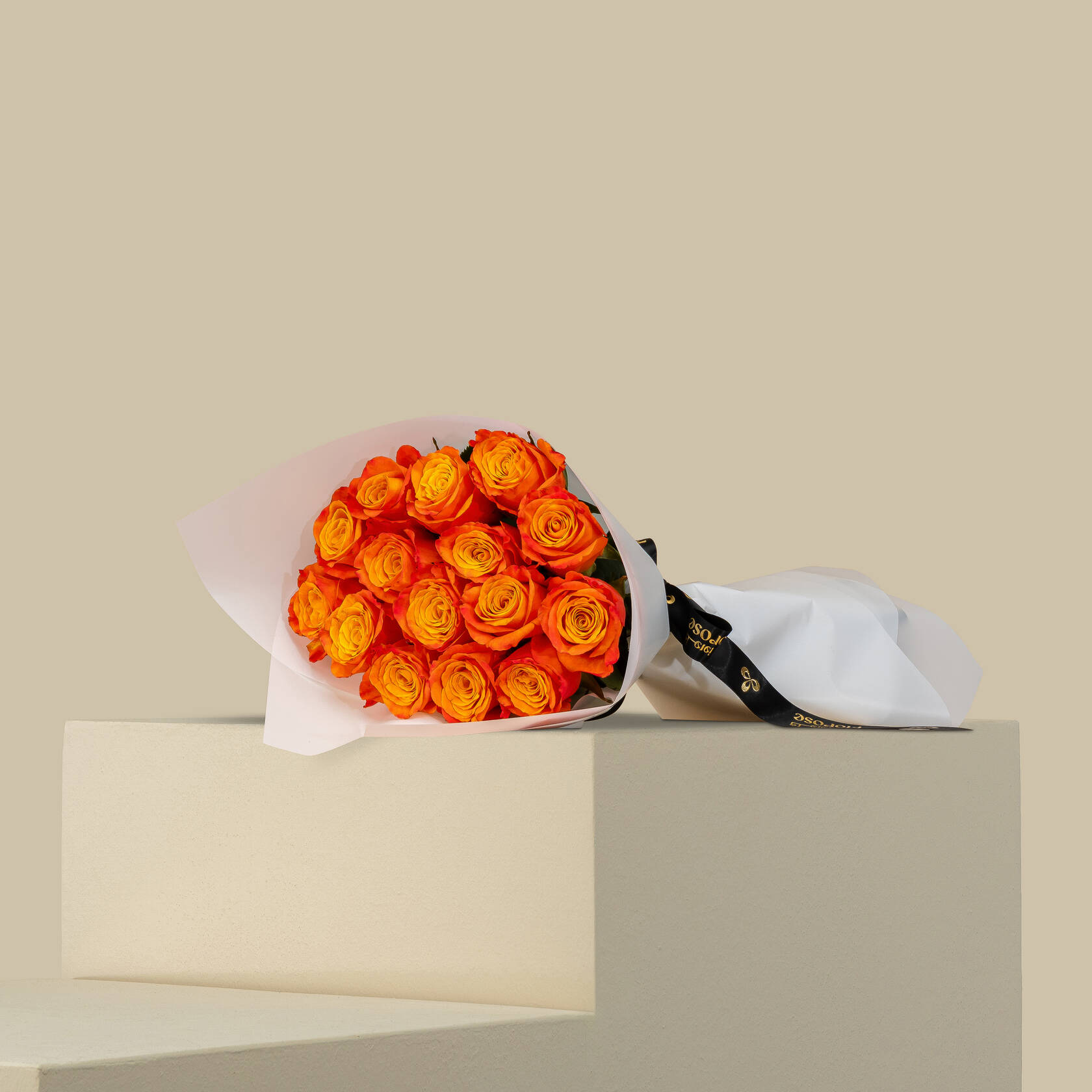 Passionate Rose Bouquet Orange | 15 Flowers Passionate Rose Bouquet Orange | 15 Flowers